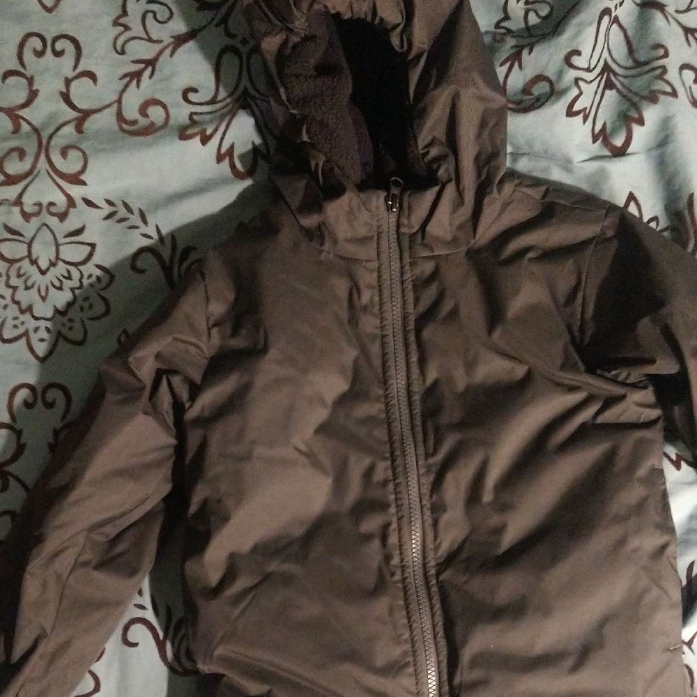 Warm Kids Hooded Puffer Jacket - Dark Brown